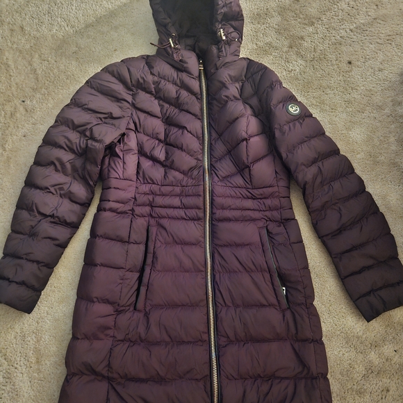 Michael Kors Purple Puffer Jacket with Quilted Design - Picture 1 of 5